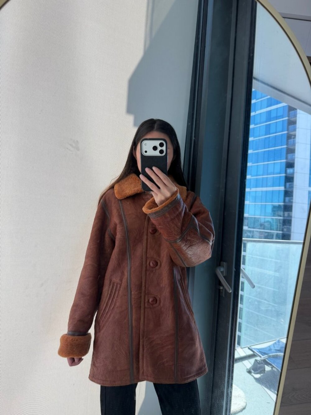 Brown Shearling Coat
